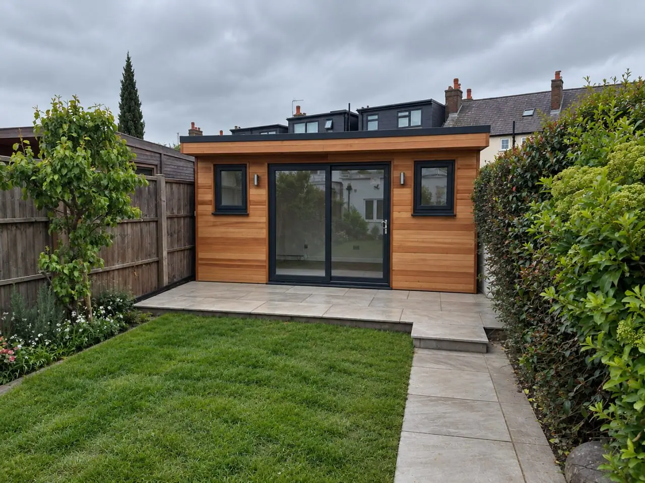 Timber Room with Garden Path