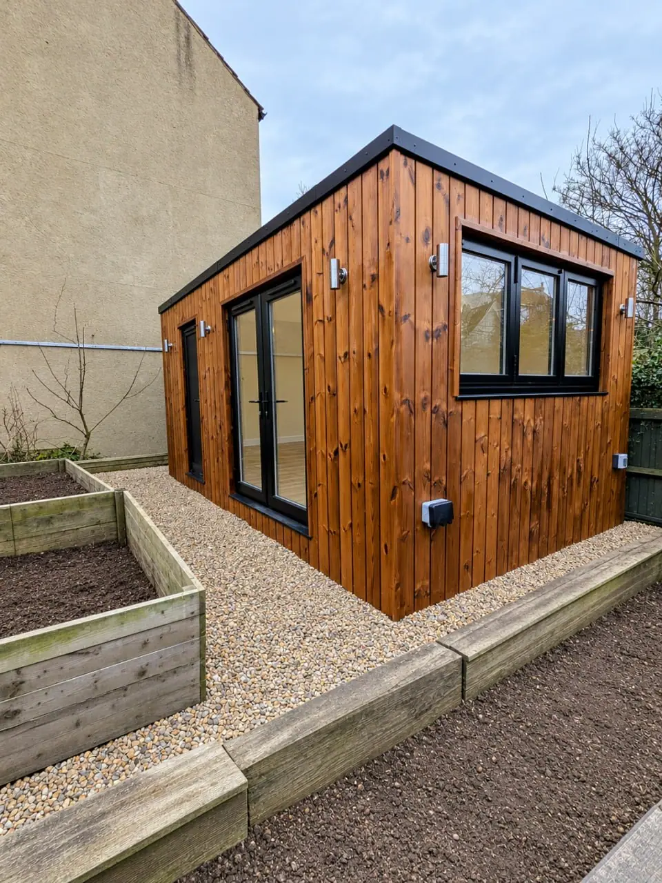Timber Garden Studio with Side Wall