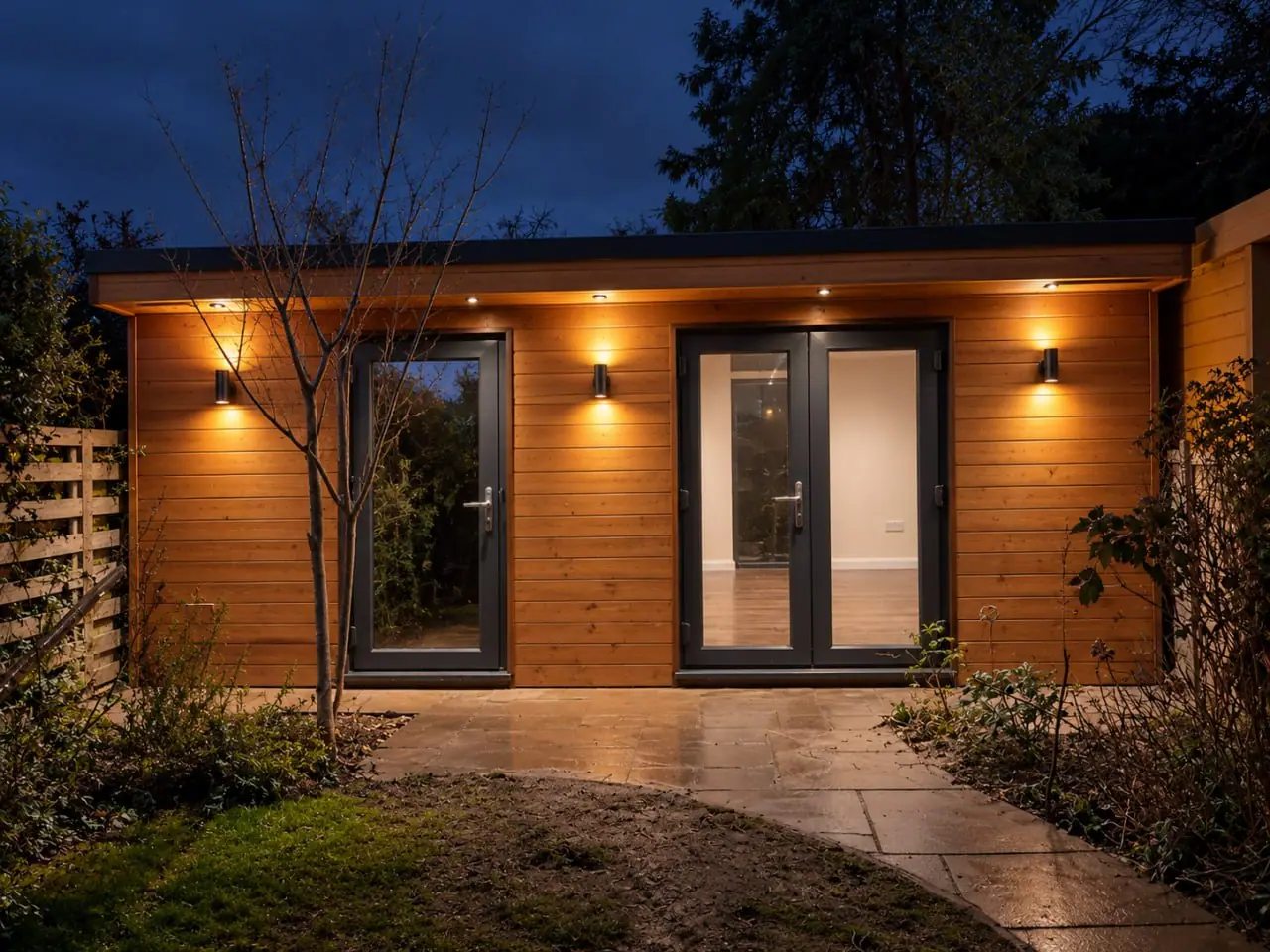 Warmly Lit Timber Room
