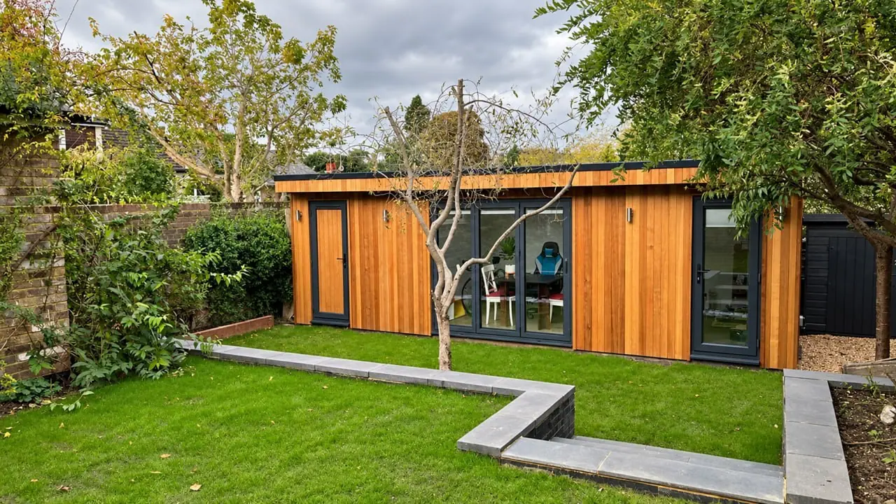 Timber Garden Building with Path