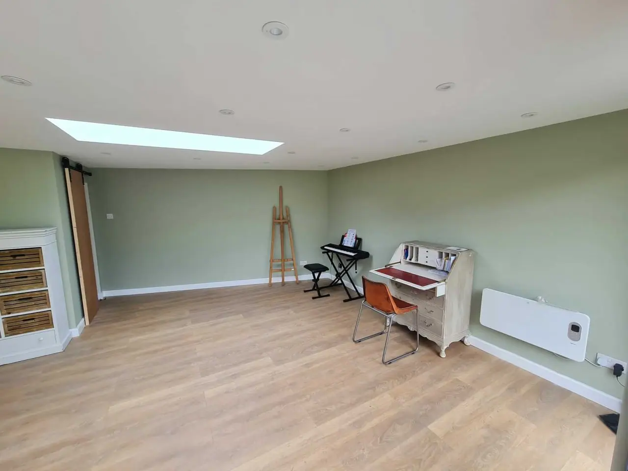 Garden Room Interior with Wide Doors