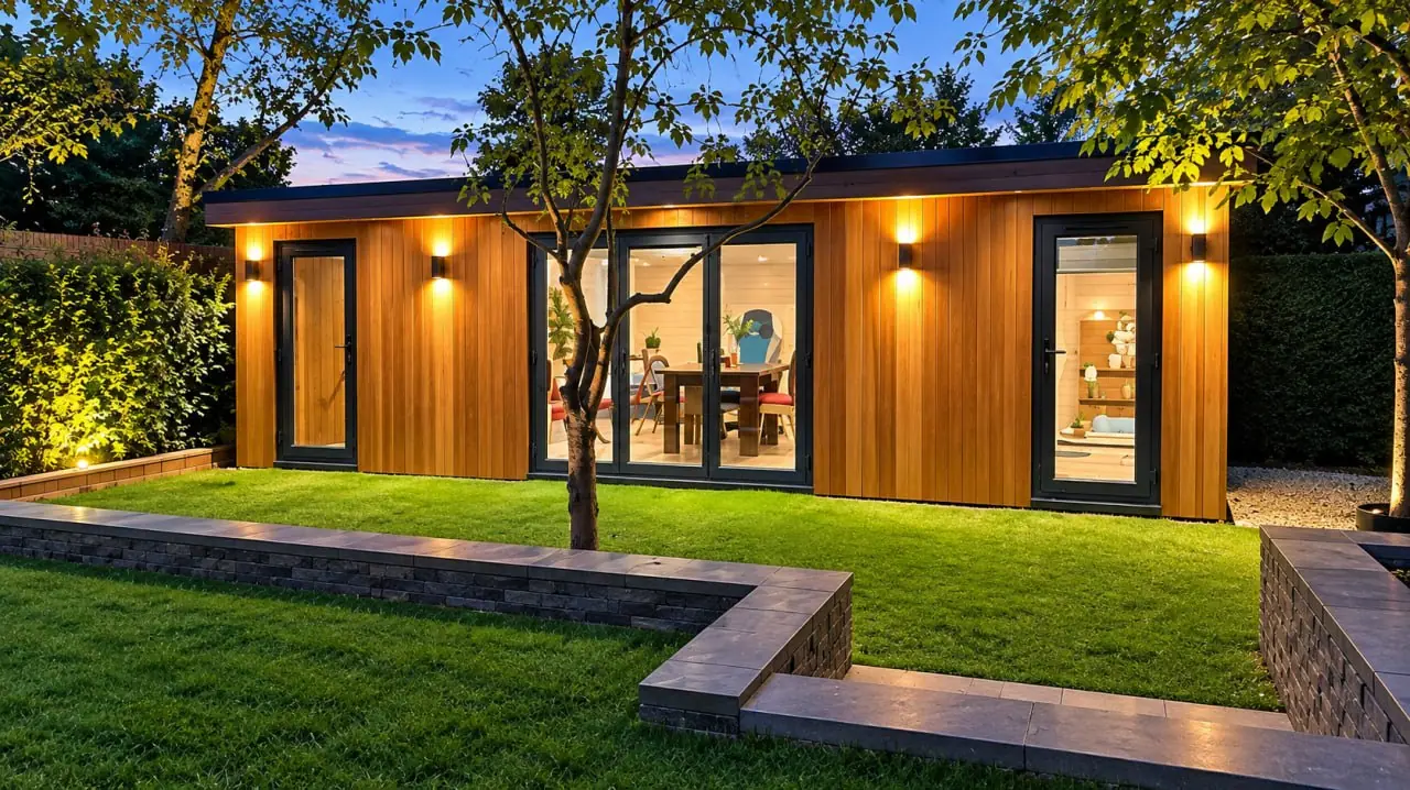 Lit Garden Room with Terrace