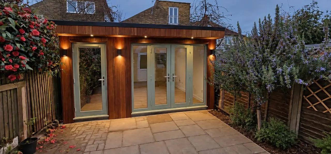 Evening View of Timber Garden Room