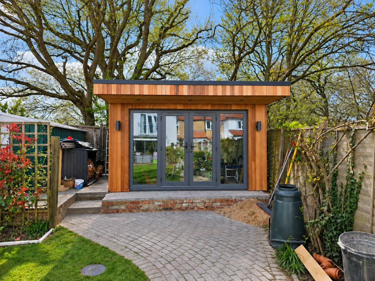 Garden Room Framed by Trees