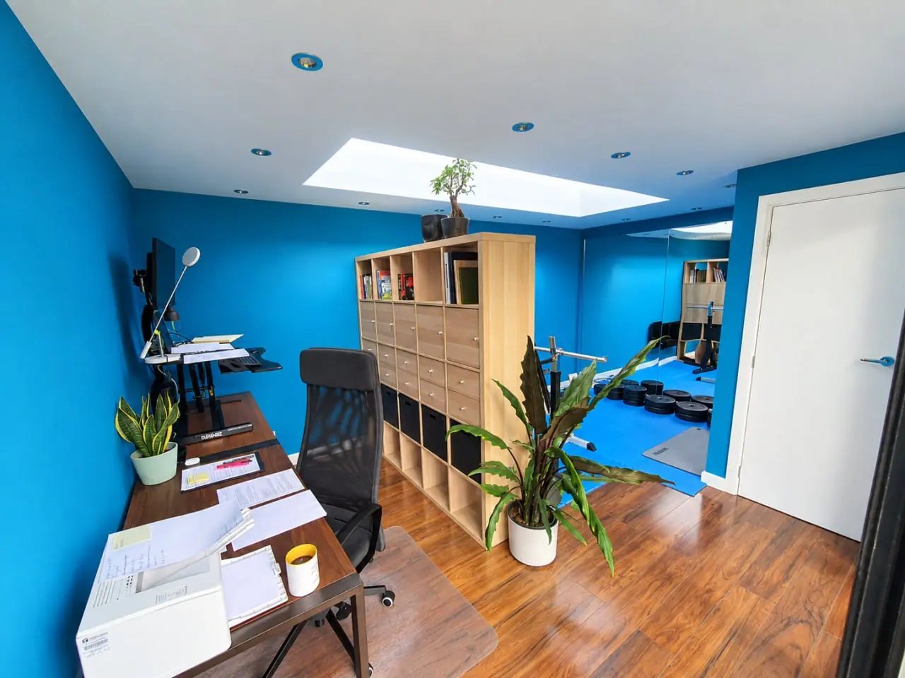 Completed Interior with Blue Walls