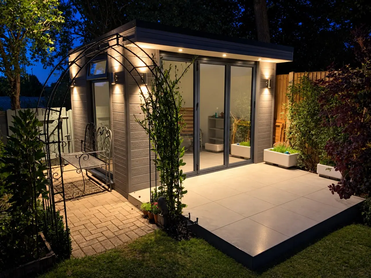Garden Studio with Lit Terrace